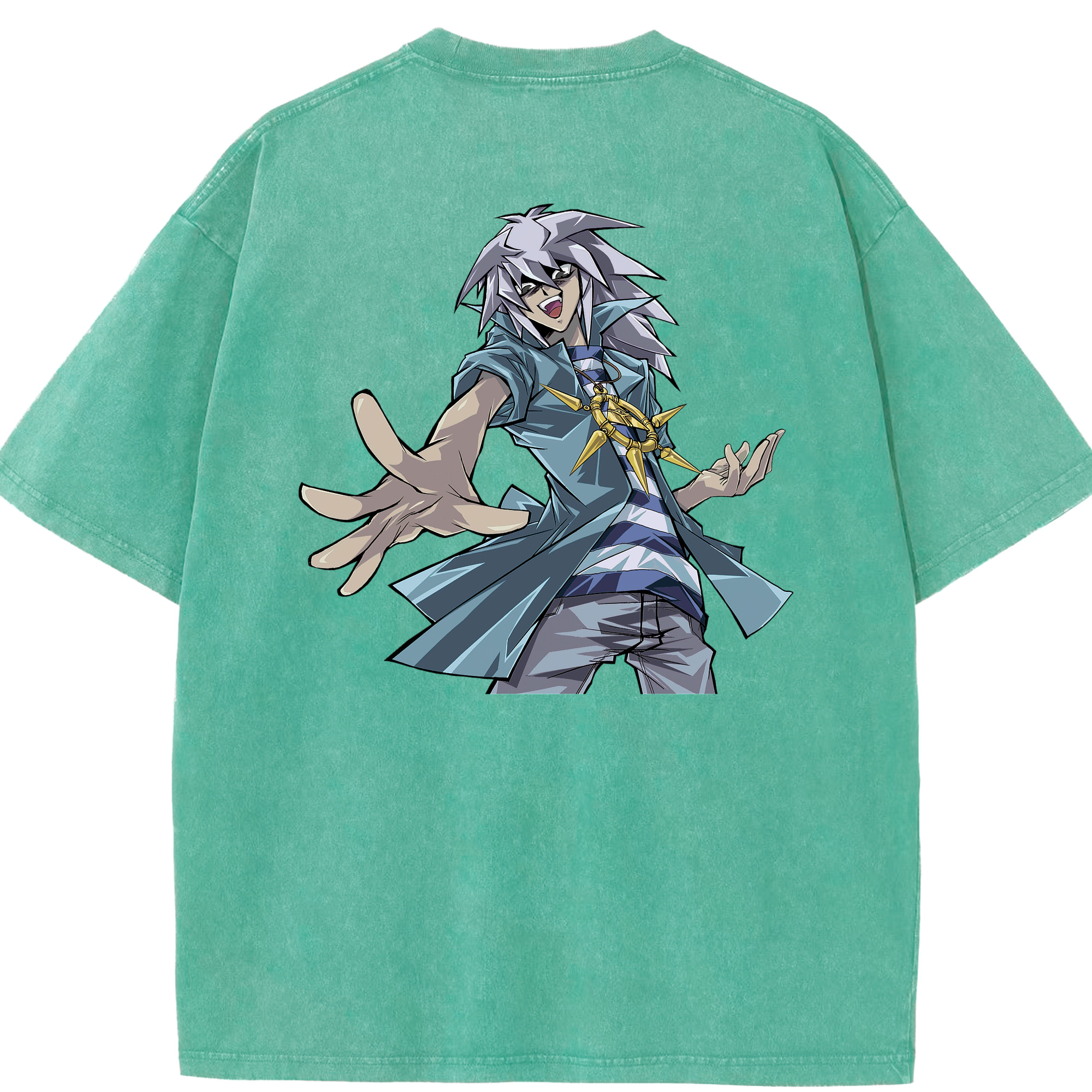 （画像用） 遊☆戯☆王 Yu-Gi-Oh! 綿100% ヴィンテージ風 半袖Tシャツ（背面プリント）